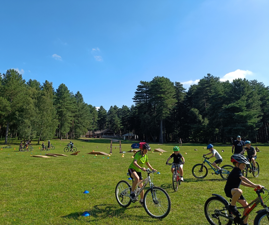 A group of young cyclists at our Sherwood Pines Tiny Trailblazers coaching session. 
